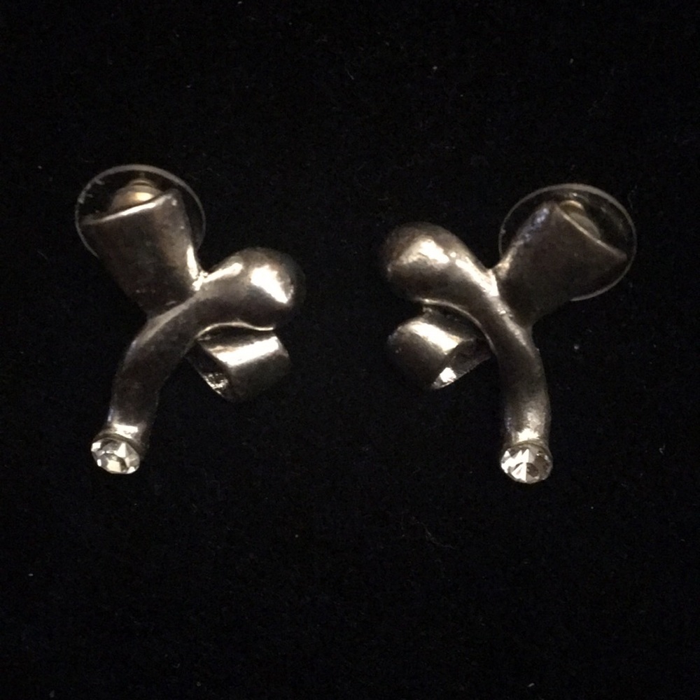 Vintage ribbon earrings (handmade)